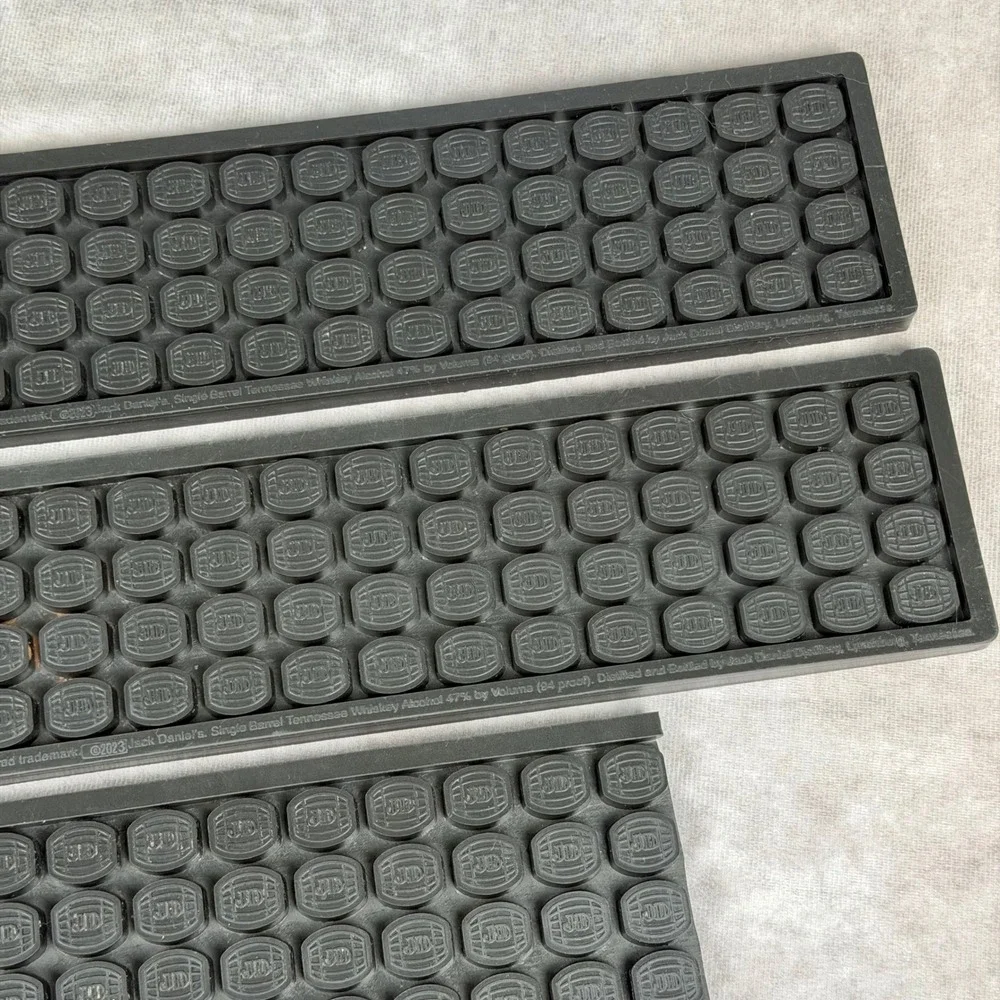 Jack Daniels Single Barrel Collection Rubber Bar Spill Mats Lot of 3 Black White